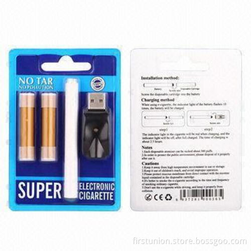Disposable Atomizer E Cigarette with Low-resistance & 300mAh Battery Capacity